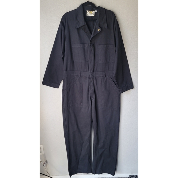 Big Bud Press Coverall Twill Long Sleeve Straight Leg Jumpsuit XLarge In Black